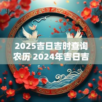 2025吉日吉时查询农历 2025年吉日吉时查询表