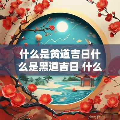 什么是黄道吉日什么是黑道吉日 什么是黑道吉日是指哪些日子