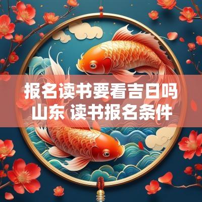 报名读书要看吉日吗山东 读书报名条件