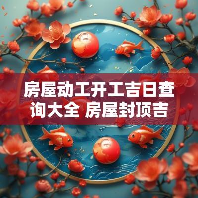房屋动工开工吉日查询大全 房屋封顶吉日查询