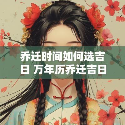 乔迁时间如何选吉日 万年历乔迁吉日吉时