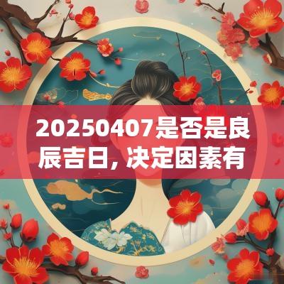 20250407是否是良辰吉日, 决定因素有哪些