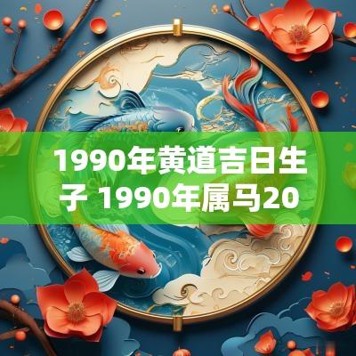 1990年黄道吉日生子 1990年属马2025年生子