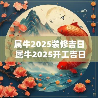 属牛2025装修吉日 属牛2025开工吉日
