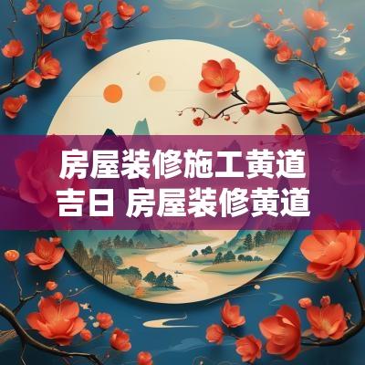 房屋装修施工黄道吉日 房屋装修黄道吉日2025年3月一览表