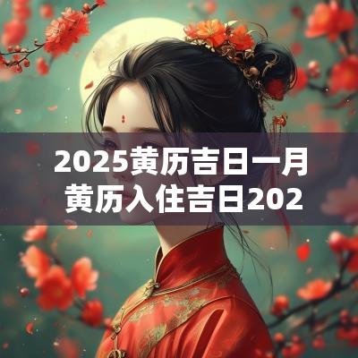 2025黄历吉日一月 黄历入住吉日2025