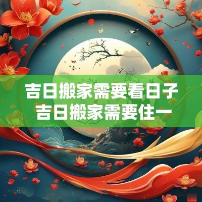 吉日搬家需要看日子 吉日搬家需要住一晚吗