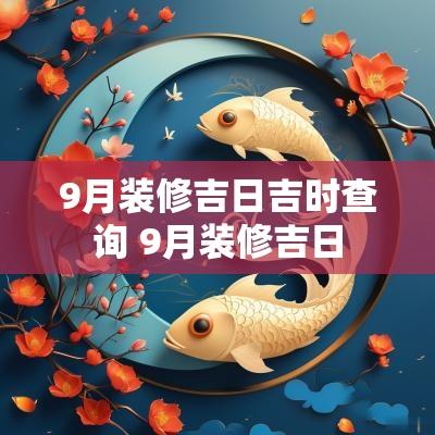 9月装修吉日吉时查询 9月装修吉日