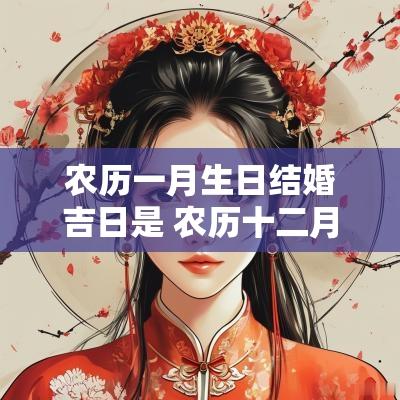 农历一月生日结婚吉日是 农历十二月结婚吉日
