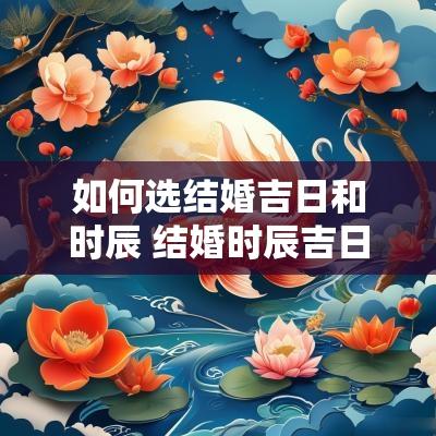 如何选结婚吉日和时辰 结婚时辰吉日查询一览表