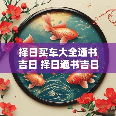 择日买车大全通书吉日 择日通书吉日查询