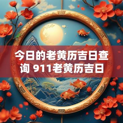 今日的老黄历吉日查询 911老黄历吉日吉时