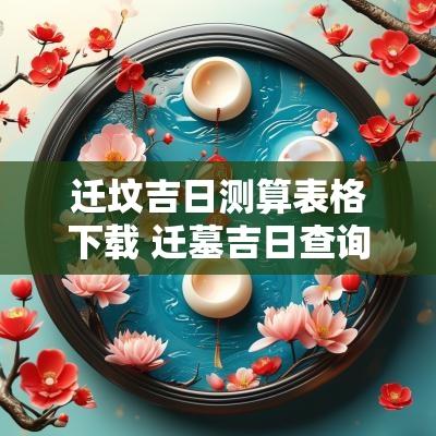 迁坟吉日测算表格下载 迁墓吉日查询