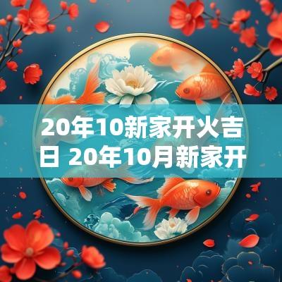 20年10新家开火吉日 20年10月新家开火吉日