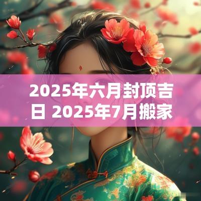 2025年六月封顶吉日 2025年7月搬家吉日