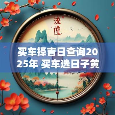 买车择吉日查询2025年 买车选日子黄道吉日查询