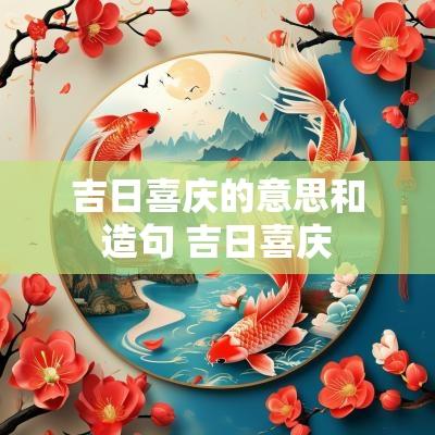 吉日喜庆的意思和造句 吉日喜庆