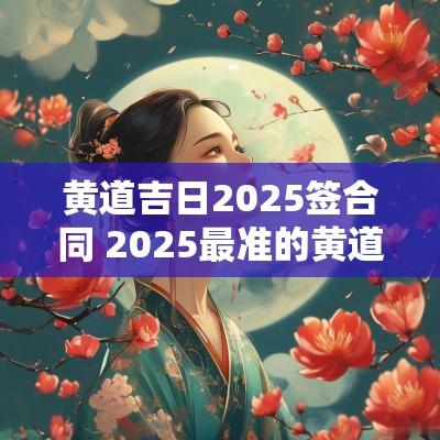 黄道吉日2025签合同 2025最准的黄道吉日
