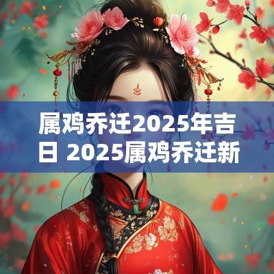 属鸡乔迁2025年吉日 2025属鸡乔迁新居吉日