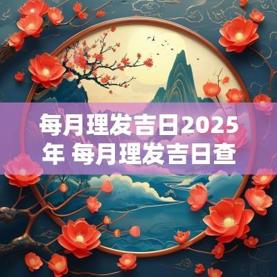 每月理发吉日2025年 每月理发吉日查询