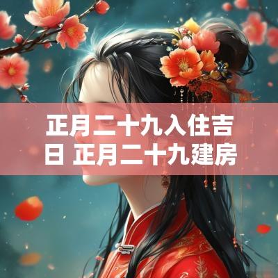 正月二十九入住吉日 正月二十九建房吉日
