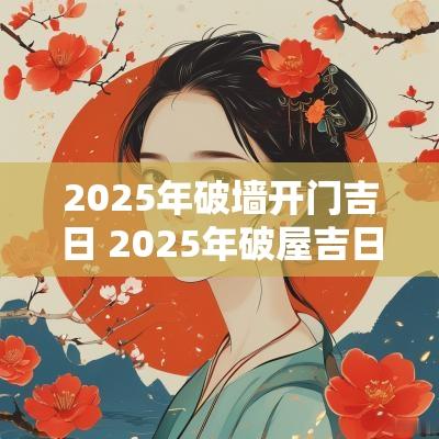 2025年破墙开门吉日 2025年破屋吉日吉时