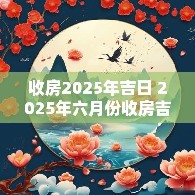 收房2025年吉日 2025年六月份收房吉日
