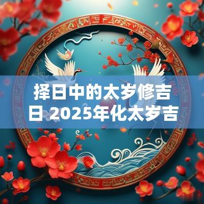 择日中的太岁修吉日 2025年化太岁吉日
