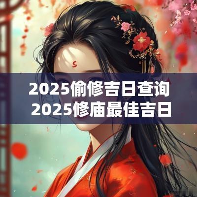 2025偷修吉日查询 2025修庙最佳吉日