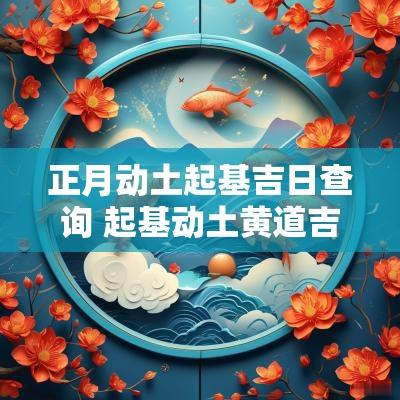 正月动土起基吉日查询 起基动土黄道吉日