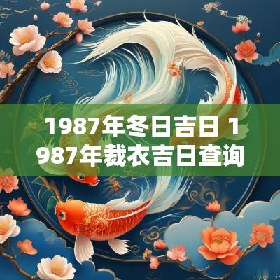 1987年冬日吉日 1987年裁衣吉日查询