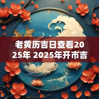 老黄历吉日查看2025年 2025年开市吉日老黄历