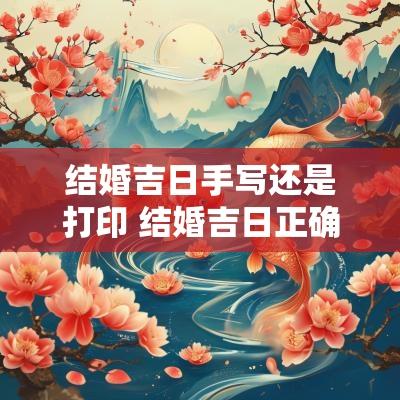 结婚吉日手写还是打印 结婚吉日正确写法