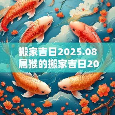 搬家吉日2025.08 属猴的搬家吉日2025