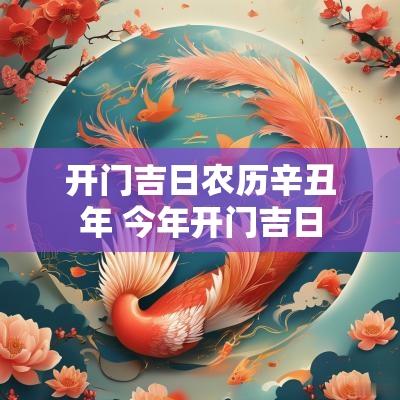 开门吉日农历辛丑年 今年开门吉日
