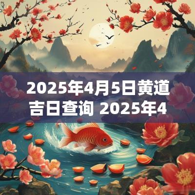 2025年4月5日黄道吉日查询 2025年4月生女黄道吉日