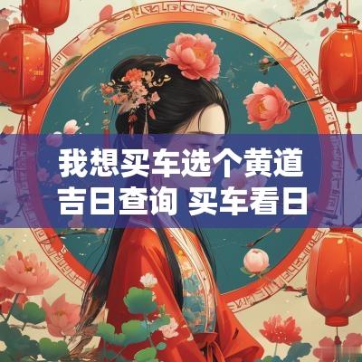 我想买车选个黄道吉日查询 买车看日子选吉日