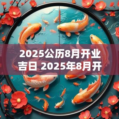 2025公历8月开业吉日 2025年8月开业吉日查询
