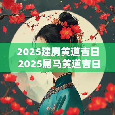 2025建房黄道吉日 2025属马黄道吉日