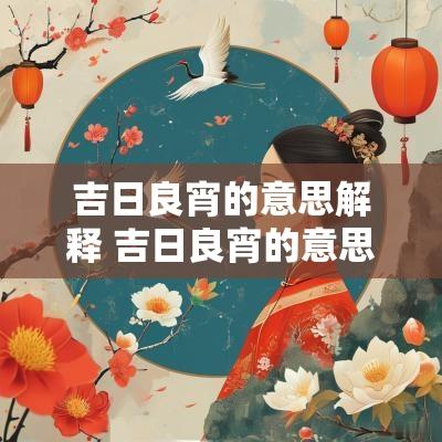 吉日良宵的意思解释 吉日良宵的意思