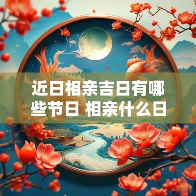 近日相亲吉日有哪些节日 相亲什么日子最好农历