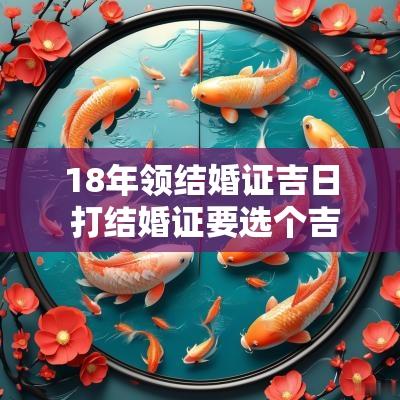 18年领结婚证吉日 打结婚证要选个吉日吗