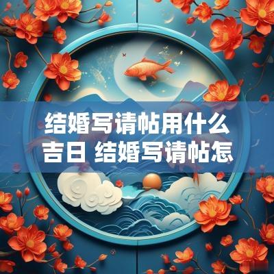 结婚写请帖用什么吉日 结婚写请帖怎么写
