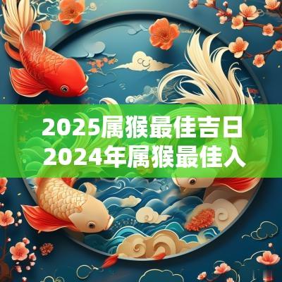 2025属猴最佳吉日 2025年属猴最佳入宅吉日