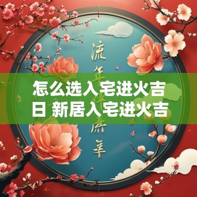 怎么选入宅进火吉日 新居入宅进火吉日