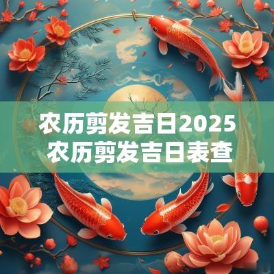 农历剪发吉日2025 农历剪发吉日表查询