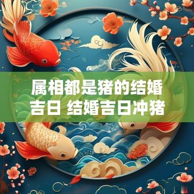 属相都是猪的结婚吉日 结婚吉日冲猪是什么意思