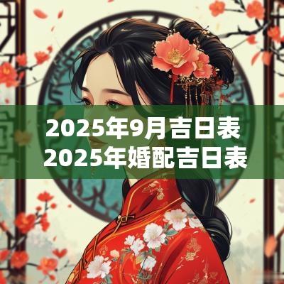 2025年9月吉日表 2025年婚配吉日表