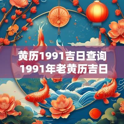 黄历1991吉日查询 1991年老黄历吉日查询