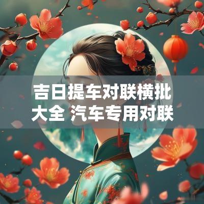 吉日提车对联横批大全 汽车专用对联大全5字